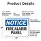 Signmission Fire Alarm Panel OSHA Notice Sign, Aluminum, 14in W x 10in L, 2PK OS-2PACK-NS-A-1014-L-12535 - alternate 3